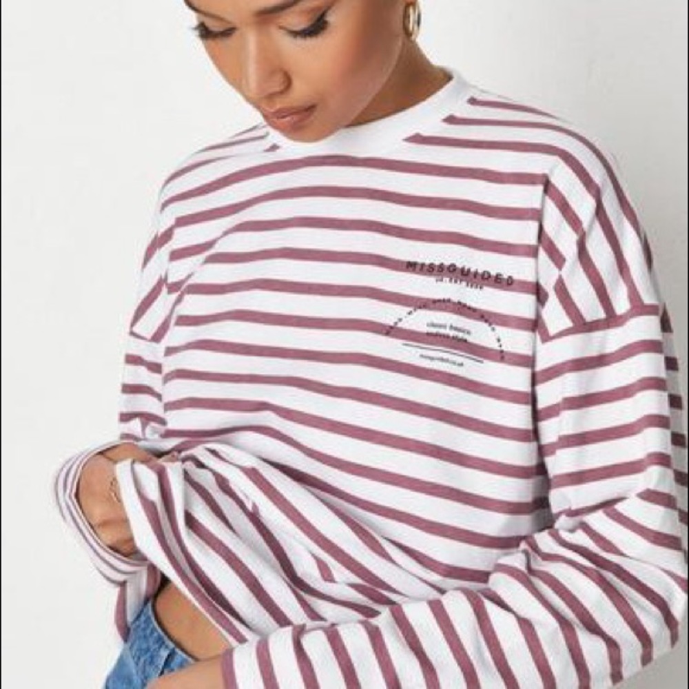 ⭐️MISSGUIDED STRIPED LONG SLEEVE TEE⭐️